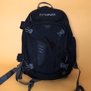 Saline Heli Pro DLX Black Backpack Carry Ski Snowboard Gray Padded Compartments!